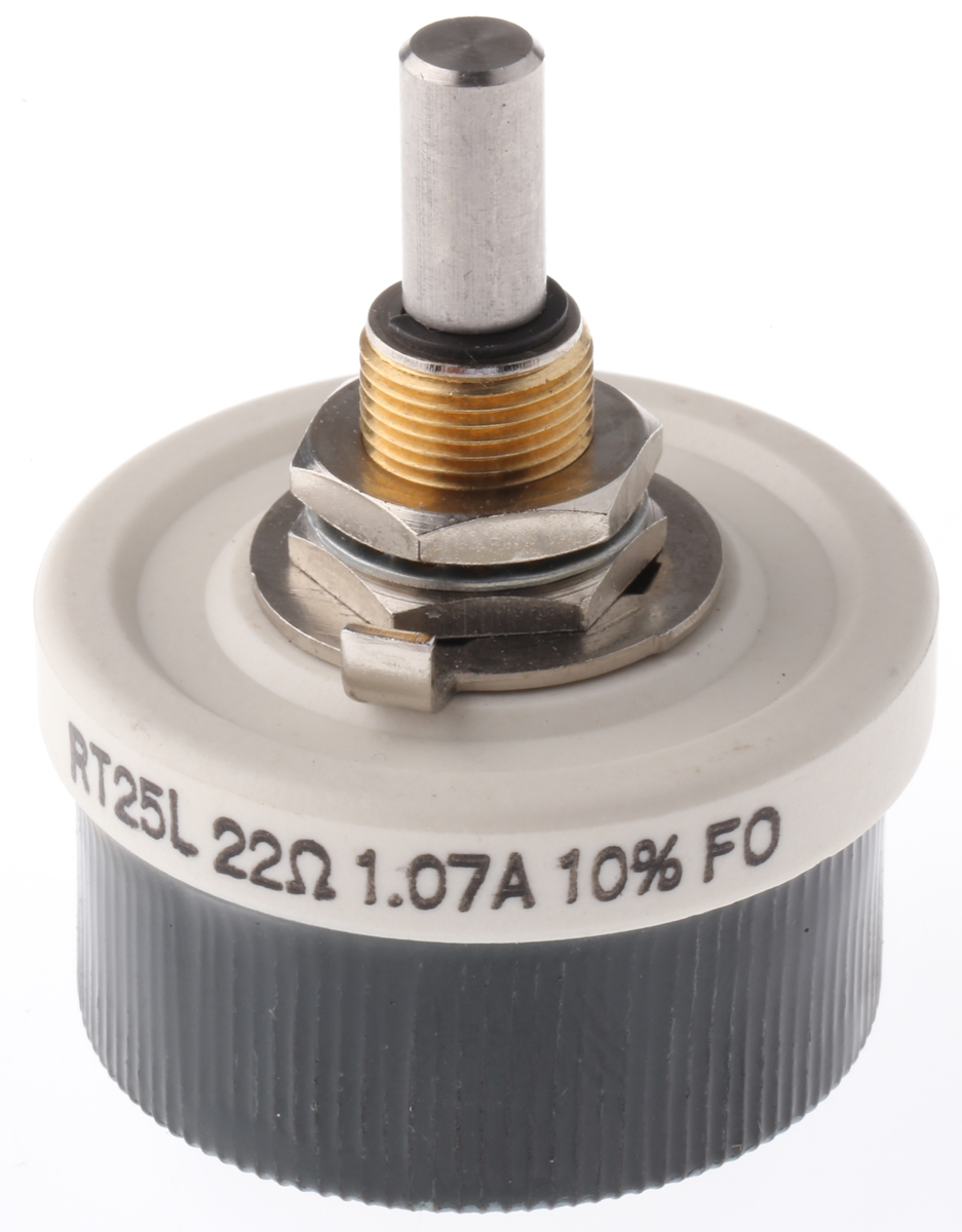 Vishay 25W 22Ω Wirewound Rheostat, RT025AS22R0KB