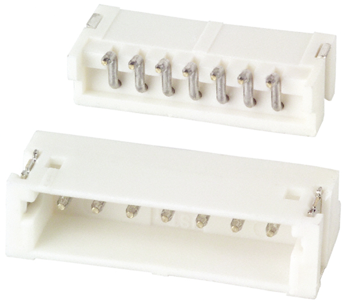 JST ZH Series Right Angle Surface PCB Header, 7 Contact(s), 1.5 mm Pitch, 1 Row, Shrouded