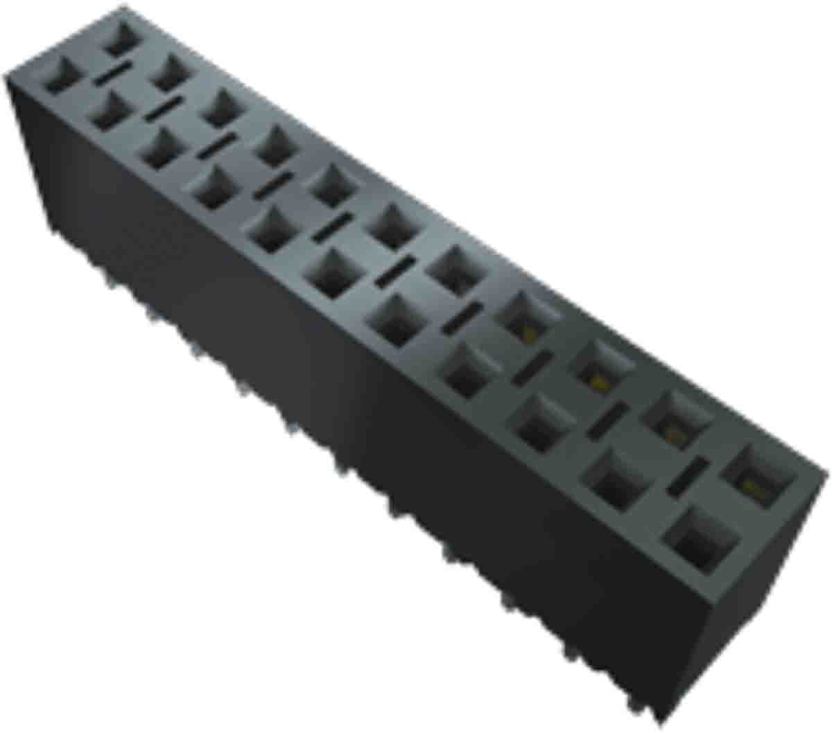 Samtec BCS Series Straight Through Hole Mount PCB Socket, 3-Contact, 1-Row, 2.54mm Pitch, Solder Termination