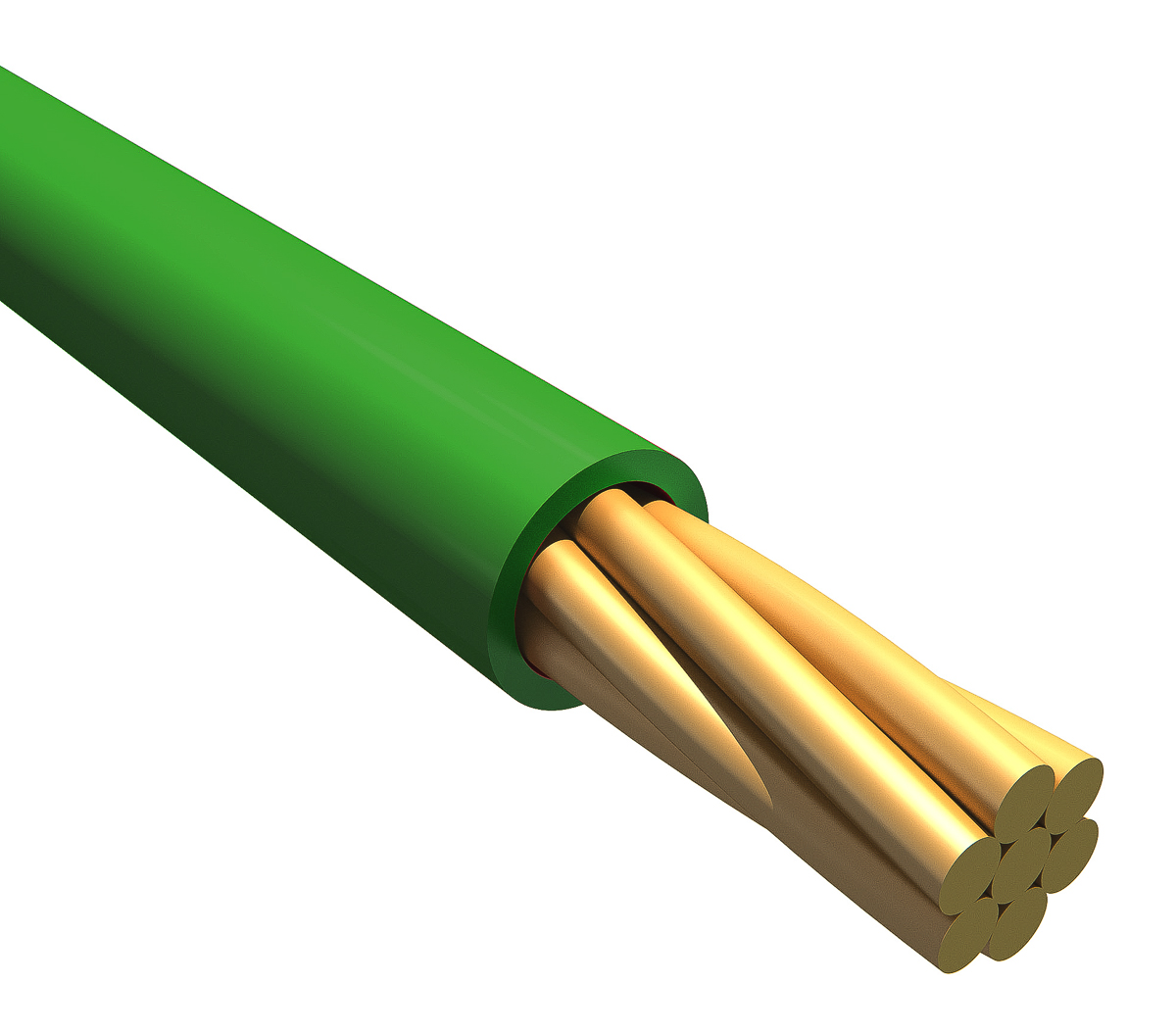 Alpha Wire Ecogen Ecowire Series Green 0.33 mm² Hook Up Wire, 22 AWG, 7/0.25 mm, 30m, MPPE Insulation, 6713 GR005