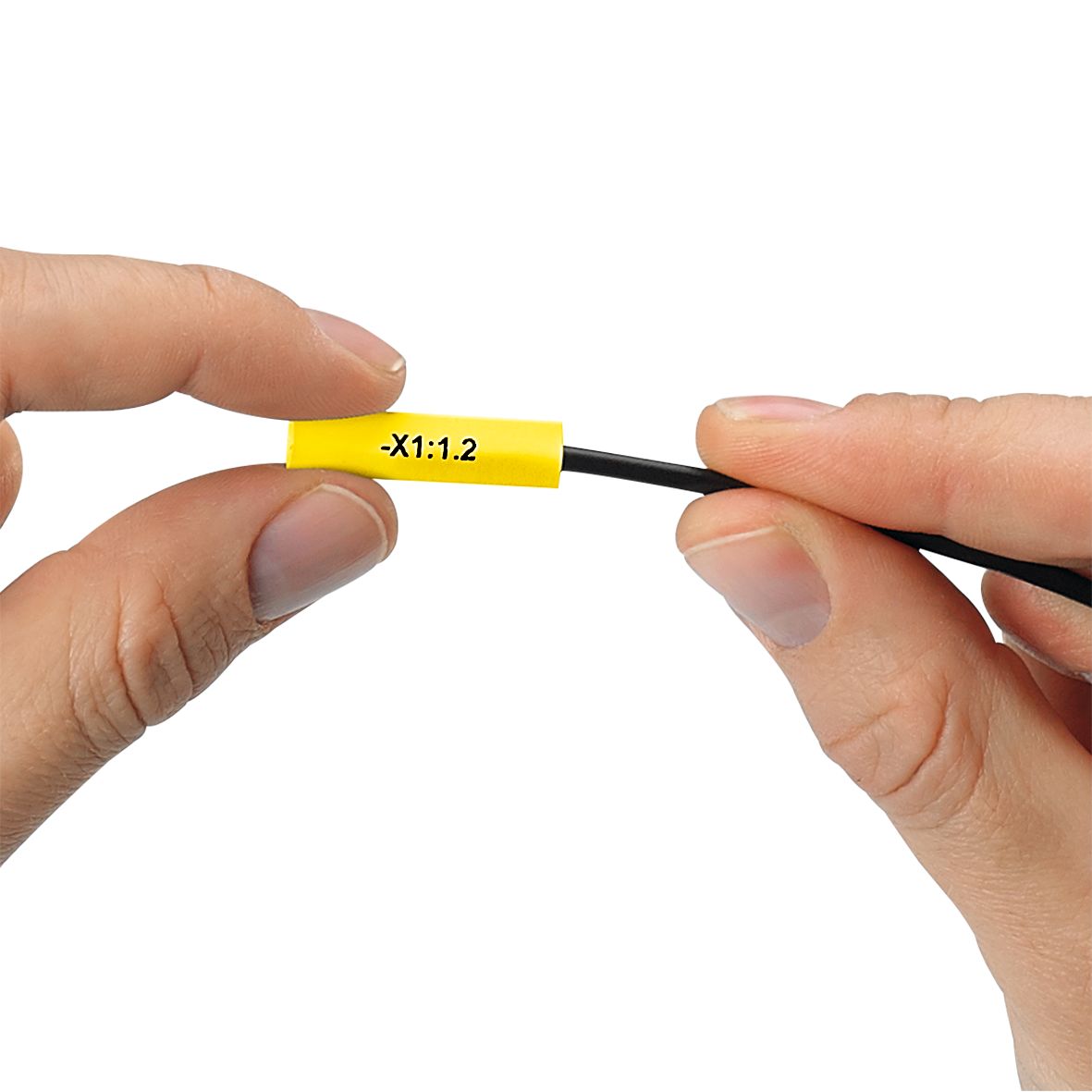Phoenix Contact 2 (EX5)R C1 YE/BK, MM-WMS-2 3 Heat Shrink Cable Marker, Yellow, 1.6 → 3.2mm Cable, for , for