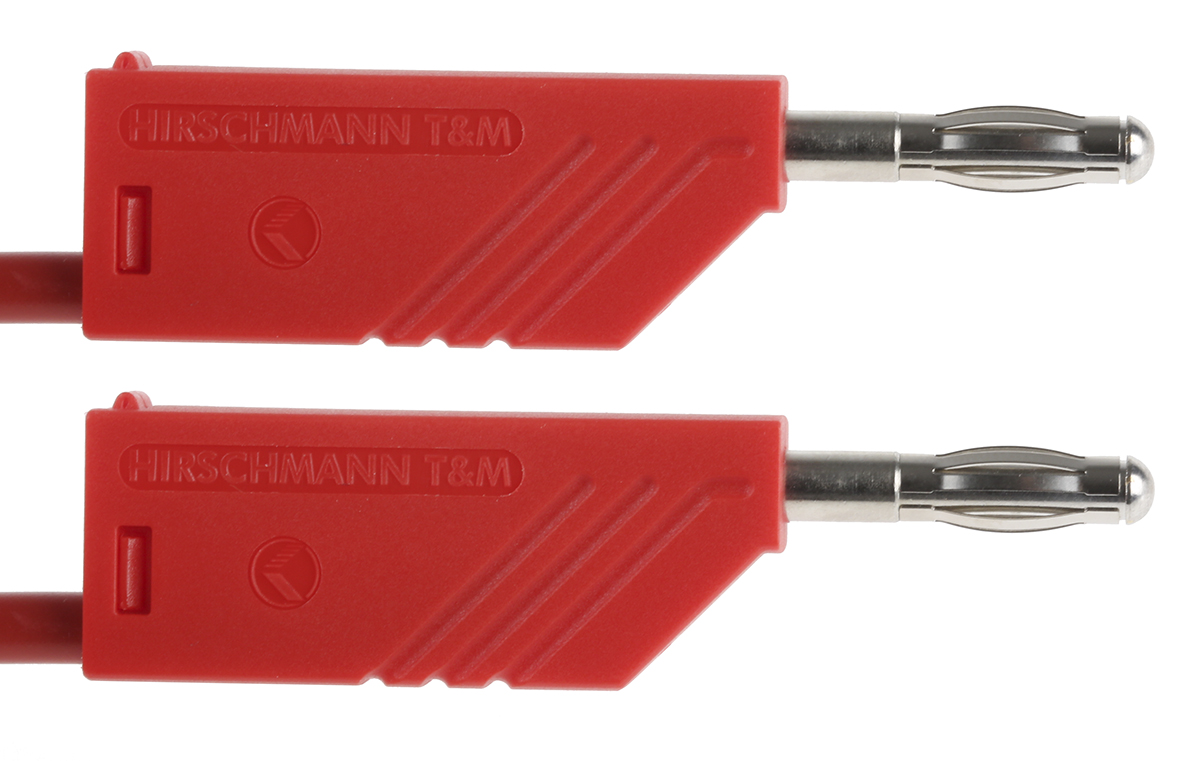 Hirschmann Test & Measurement Test lead, 16A, 60V dc, Red, 1m Lead Length