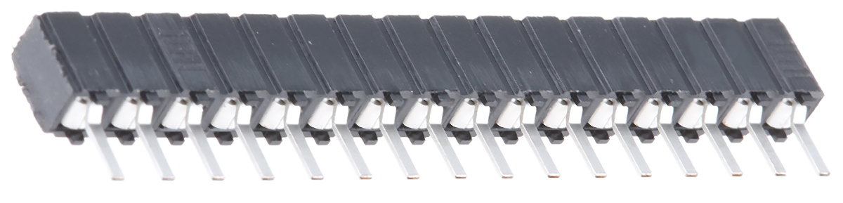 Samtec CES Series Straight Through Hole Mount PCB Socket, 16-Contact, 1-Row, 2.54mm Pitch, Through Hole Termination