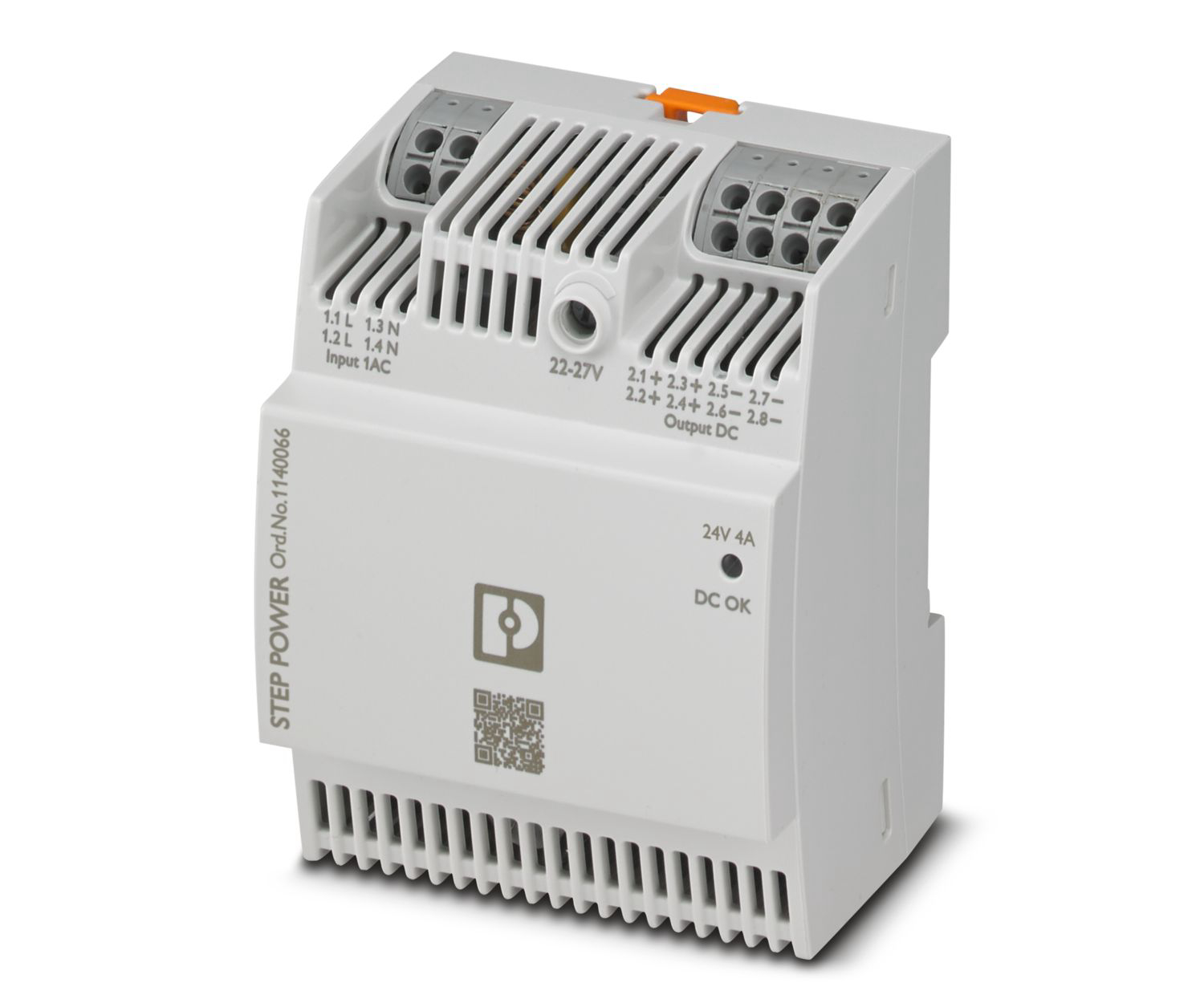 Phoenix Contact STEP POWER Switched Mode DIN Rail Power Supply, 100 → 240V ac ac Input, 24V dc dc Output, 4A