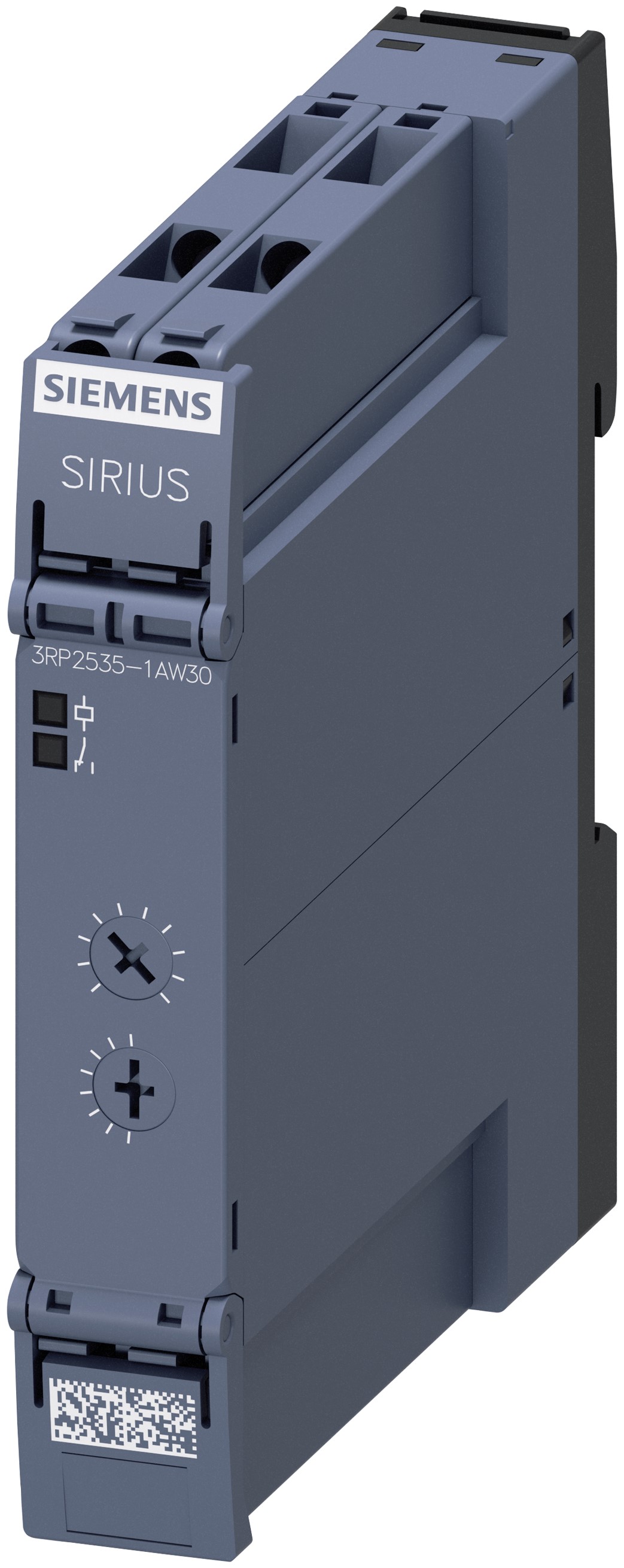 Siemens 3RP25 Series DIN Rail Mount Timer Relay, 12 → 240V dc, 1-Contact, 0.05 s → 100h, 1-Function, SPDT