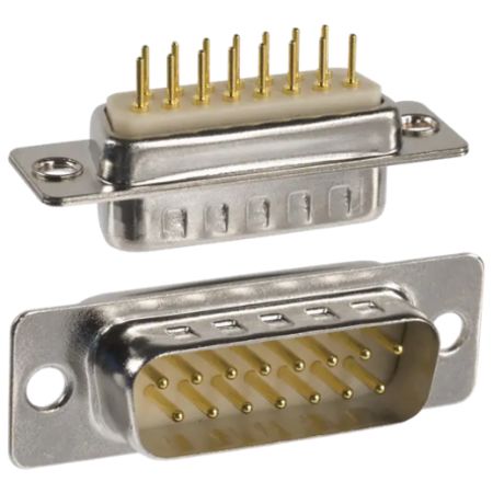 Norcomp 172 15 Way Panel Mount D-sub Connector Plug, 10.9mm Pitch