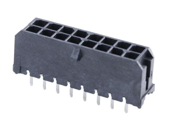 Molex 43045 Series Vertical Through Hole PCB Header, 16 Contact(s), 3 mm Pitch, 2 Row, Shrouded