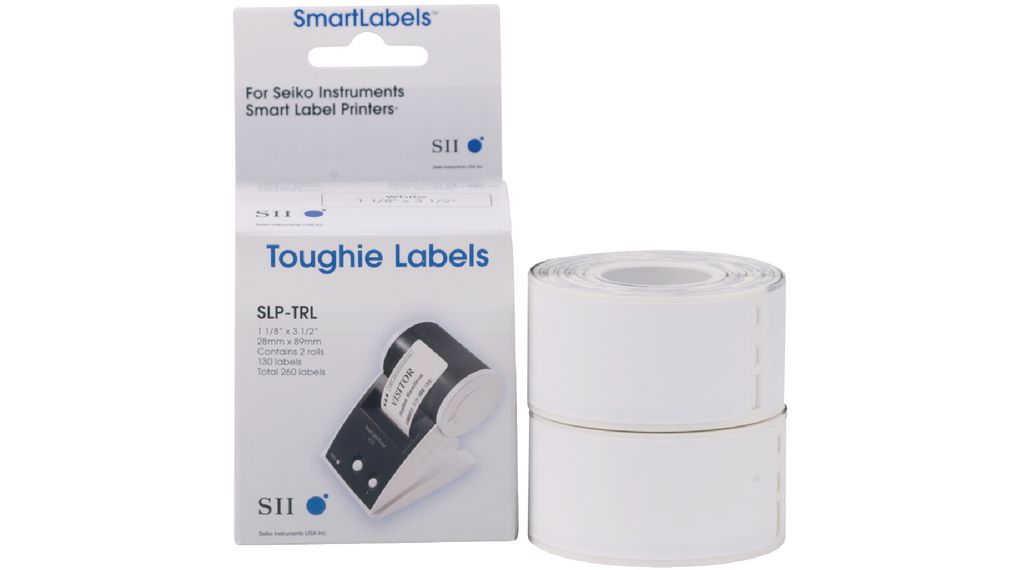 Seiko Instruments SII White Label Roll, 28mm Width, 89mm Height, 130Per Roll Qty