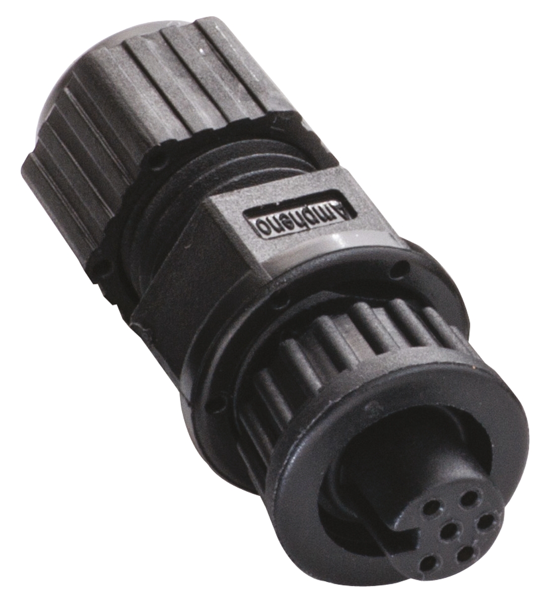 Amphenol Industrial Circular Connector, 6 Contacts, Panel, Miniature Connector, Socket, Female, IP67, Ceres Series
