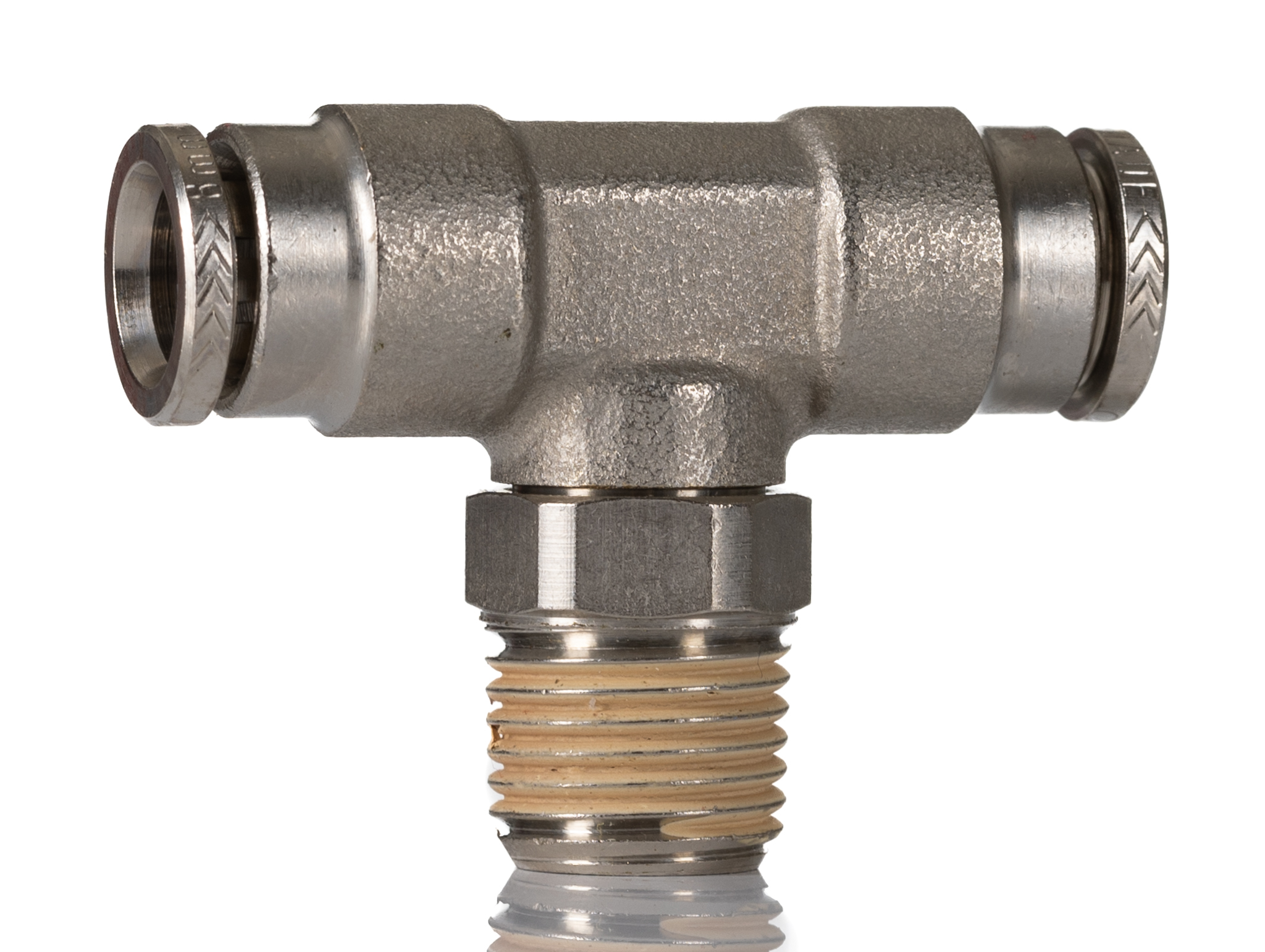 Norgren PNEUFIT 10 Series Straight Threaded Adaptor, R 1/4 Male to Push In 8 mm, Threaded-to-Tube Connection Style,
