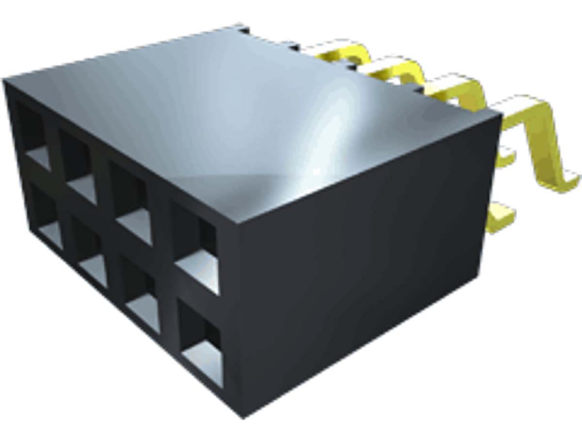 Samtec SMH Series Straight Surface Mount PCB Socket, 4-Contact, 1-Row, 2.54mm Pitch, Solder Termination