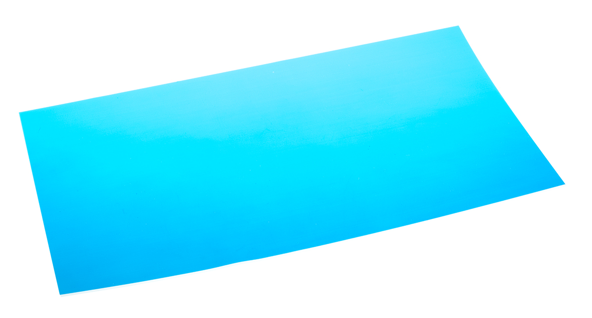 Blue Polyester Plastic Shim, 457mm x 305mm x 0.05mm