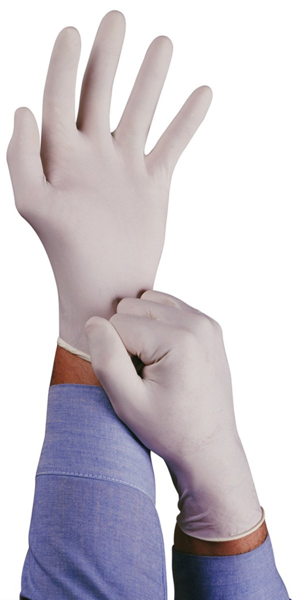 Ansell 69-318 Beige Powder-Free Latex Disposable Gloves, Size 9.5-10, XL, 100 per Pack