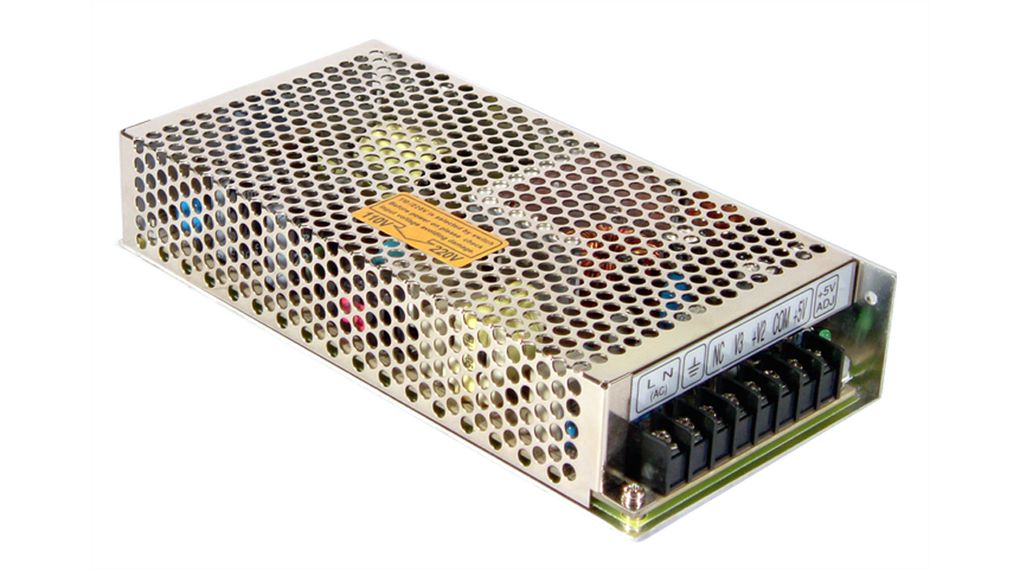 MEAN WELL Switching Power Supply, RD-125-1224, 12V dc, 3.7A, 133.2W, Dual Output, 264V ac Input Voltage
