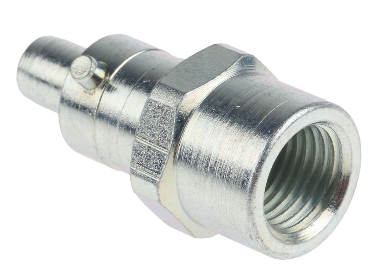 RS PRO Steel Female Pneumatic Quick Connect Coupling, Rp 1/4 Female Threaded