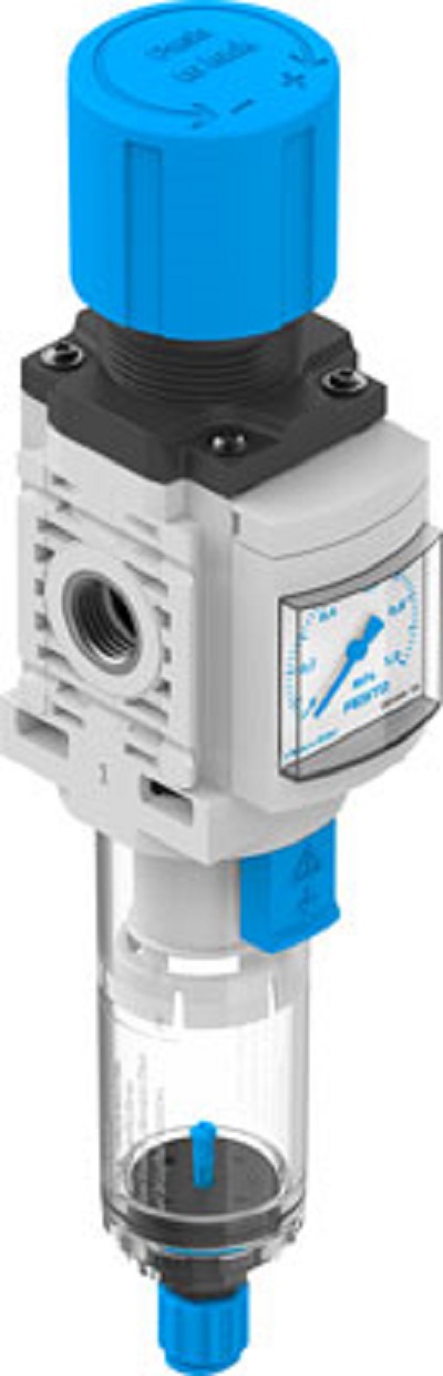 Festo MS Polycarbonate Filter Regulator, 40μm, G 1/4, Manual, 1 → 10 bar, 8098254