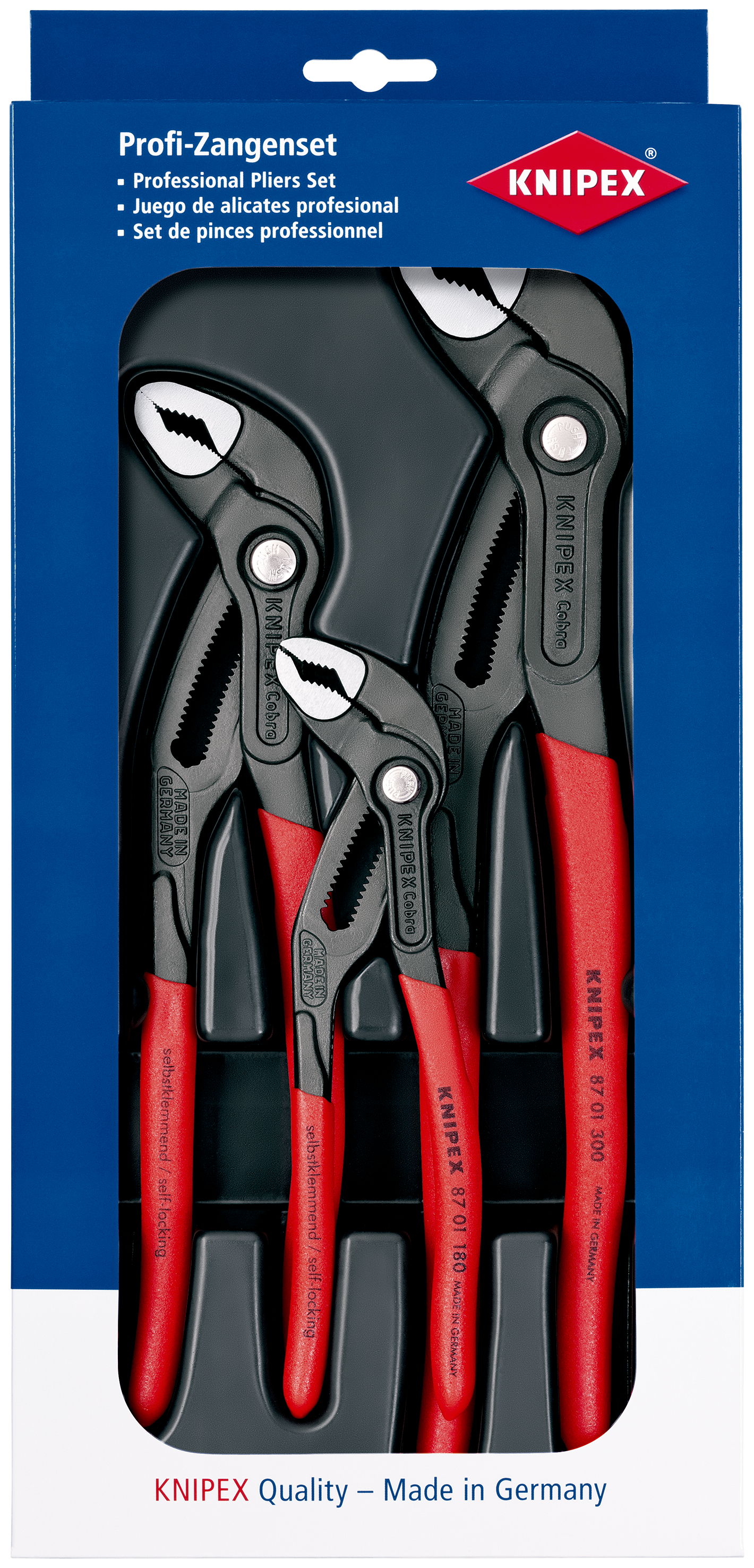 Knipex Cobra® 3-Piece Water Pump Plier Set, 300 mm Overall