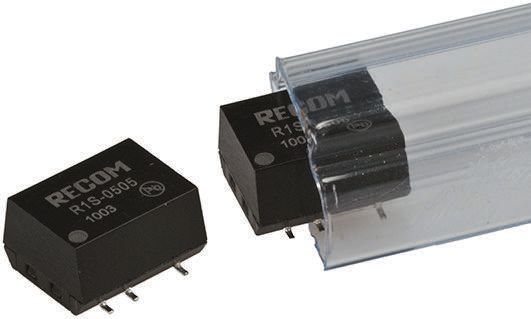 Recom R1S DC-DC Converter, 12V dc/ 84mA Output, 4.5 → 5.5 V dc Input, 1W, Surface Mount, +100°C Max Temp -40°C