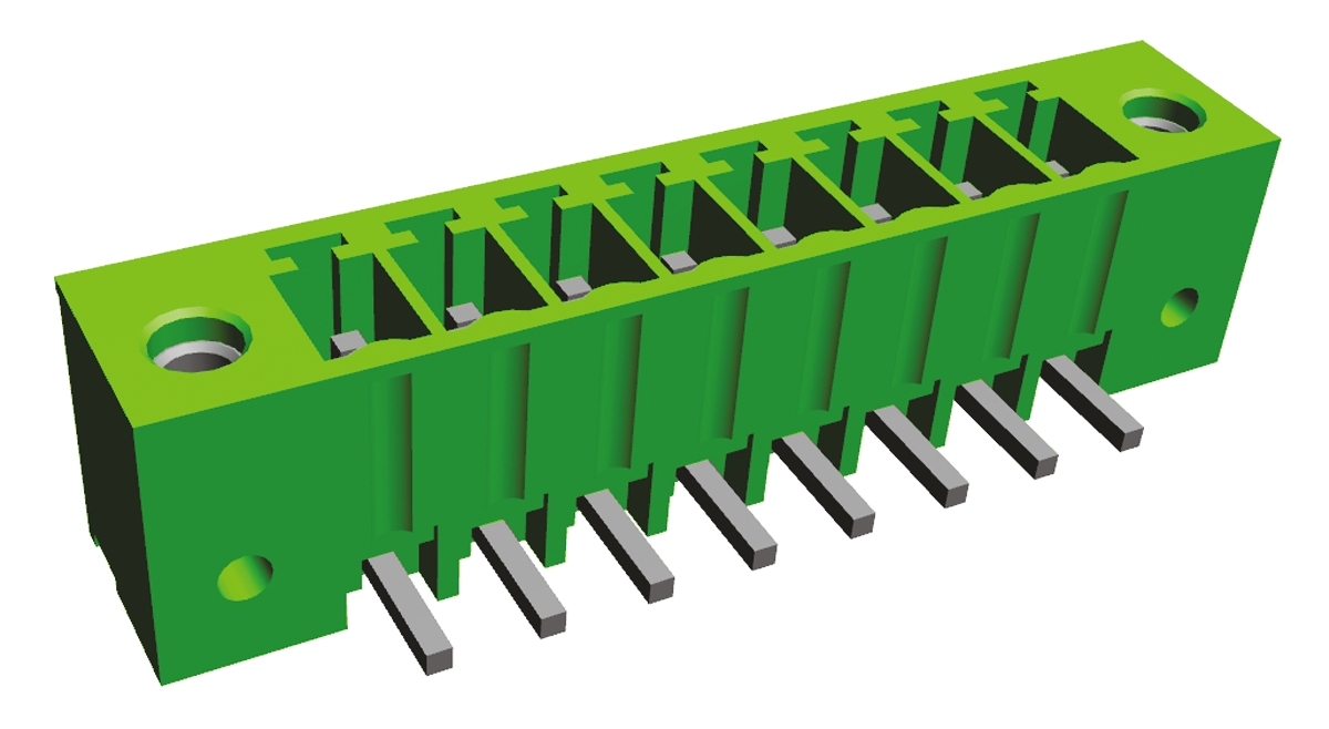 TE Connectivity, 3.5mm Pitch, Buchanan, 8 Way, , Pluggable Terminal Block, Header, Panel Mount, Solder Termination,