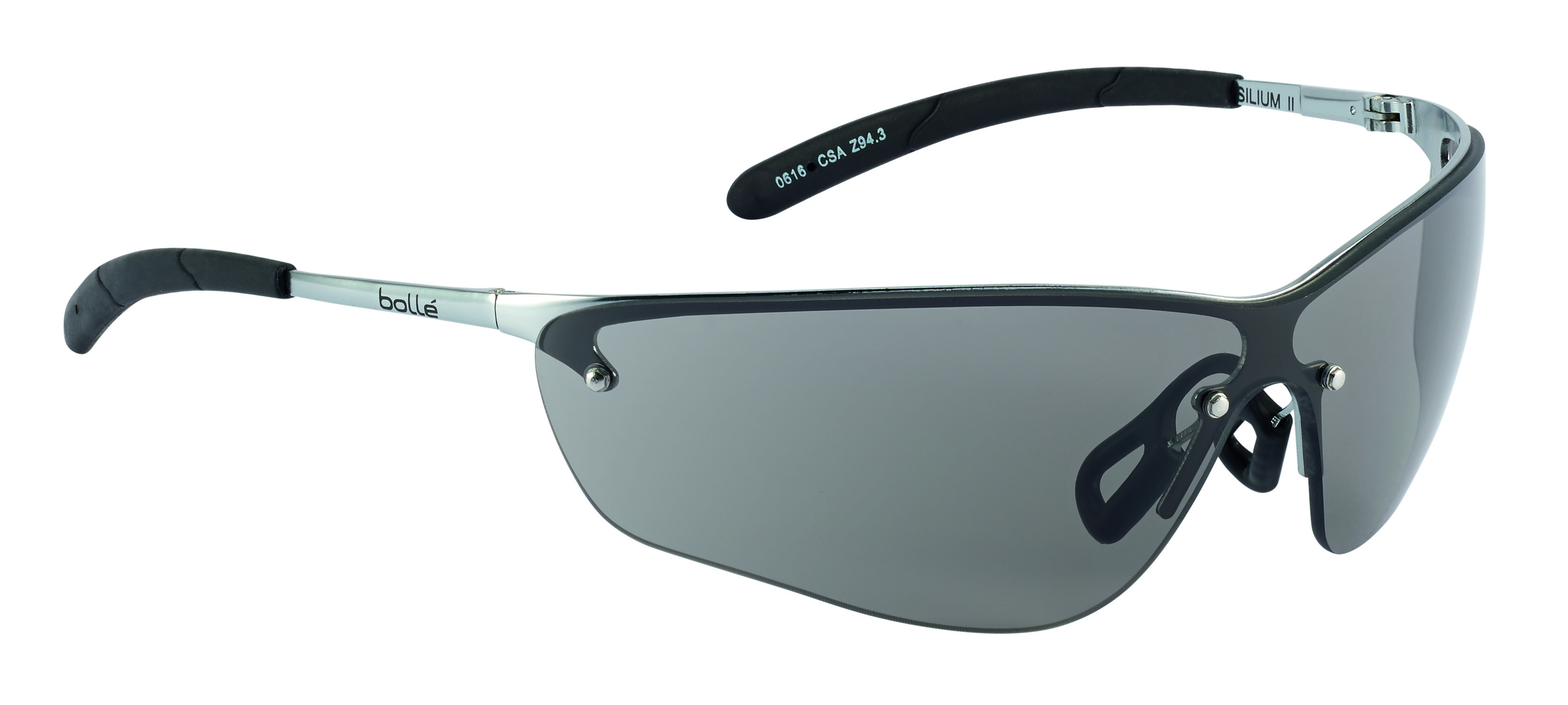 Bolle Safety SILIUM Anti-Mist Safety Glasses, Smoke PC Lens, Vented