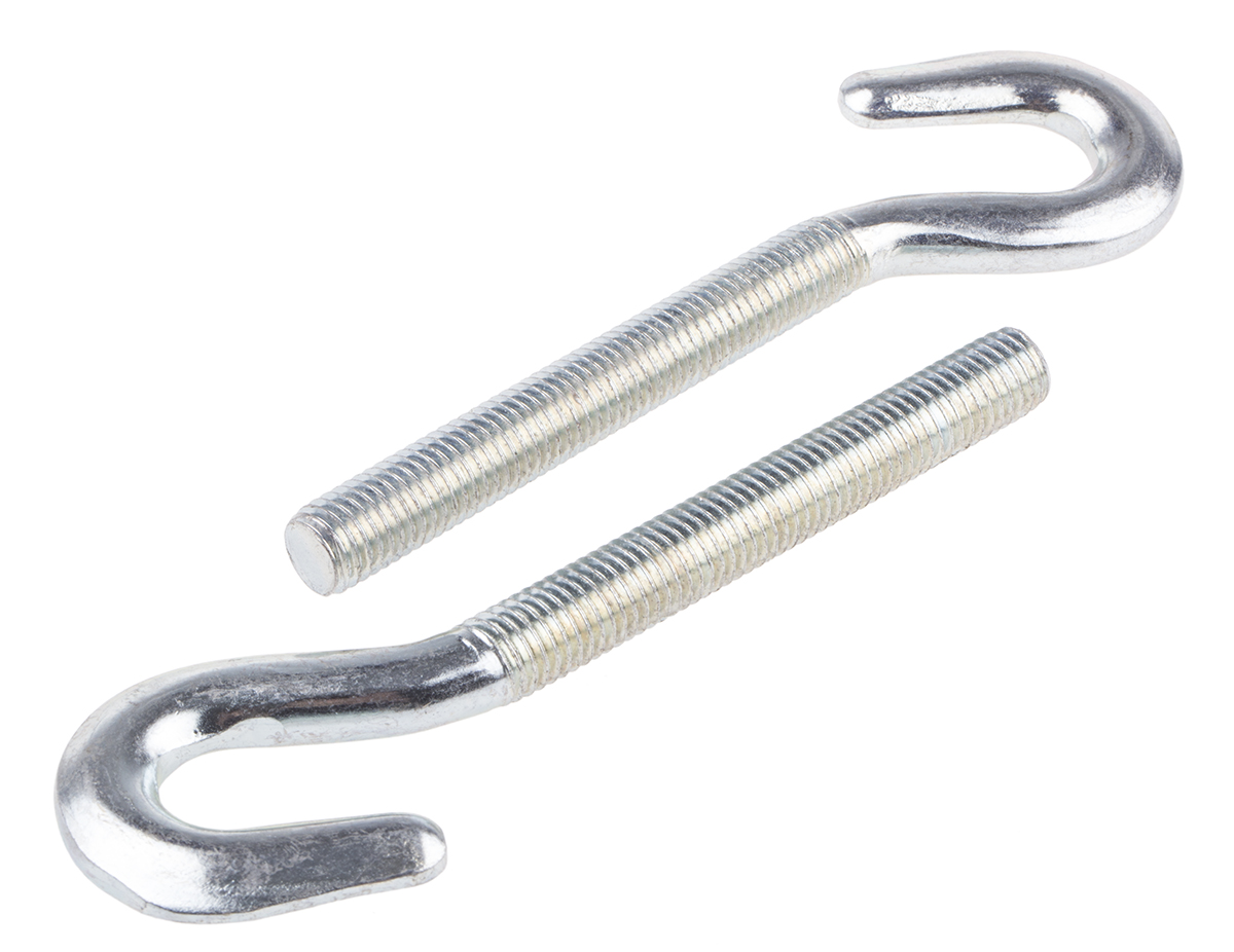 RS PRO Carbon Steel Anchor Bolt M12 x 146mm, 12mm Fixing Hole
