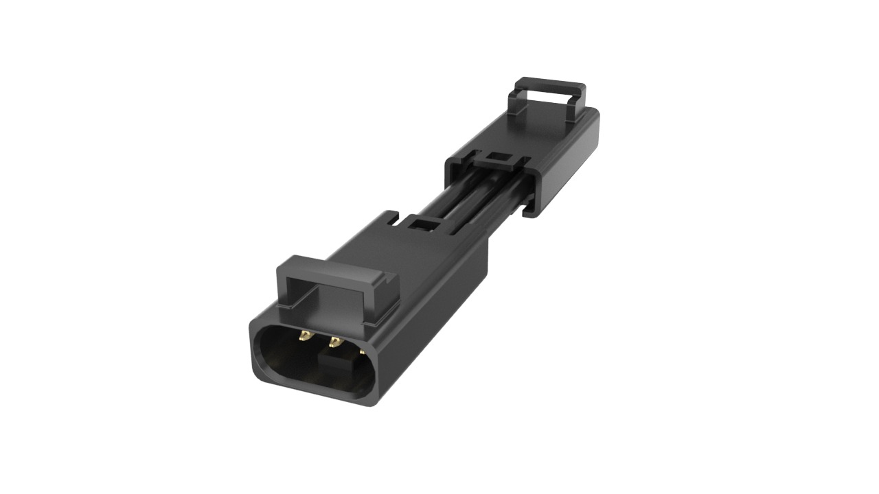 Amphenol Communications Solutions FLHR3C008 Series Straight PCB Socket, 3-Contact, 1-Row, 2.5mm Pitch, Socket