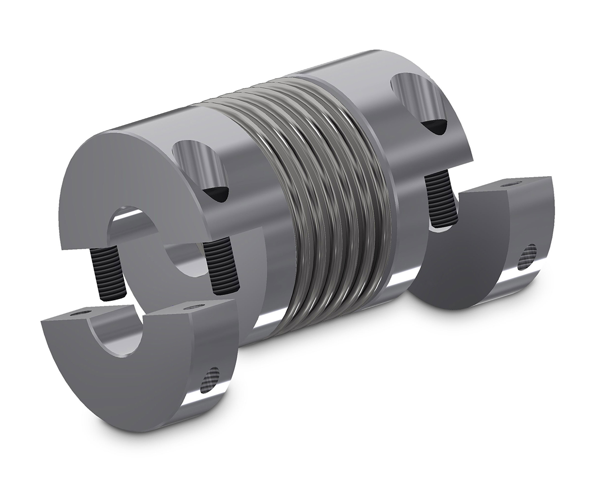 Huco Bellows Coupling, 82mm Outside Diameter, 25mm Bore, 91mm Length Coupler