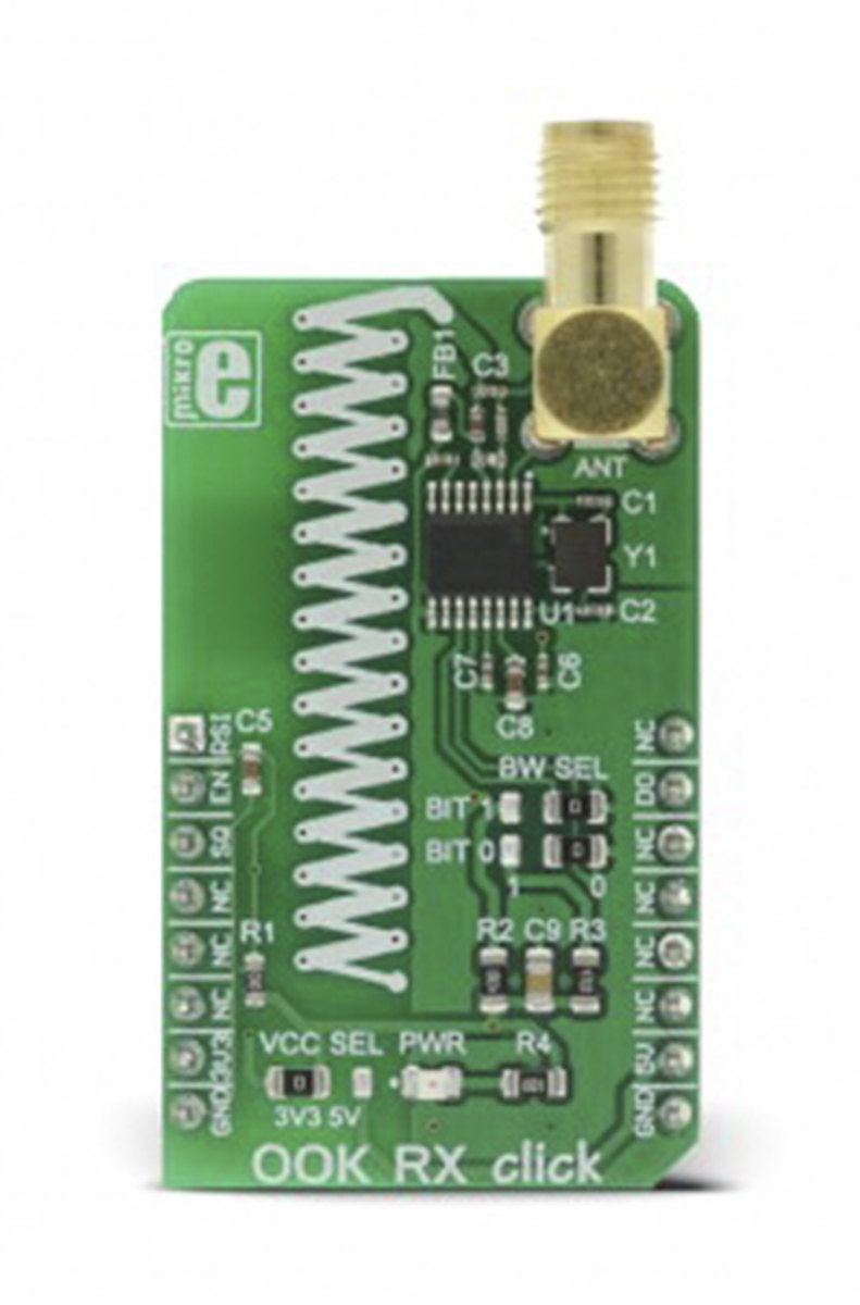 MikroElektronika OOK RX click MICRF230 Wireless for Garage or Gate Doors Control, Remote Fan or Light Control, Remote
