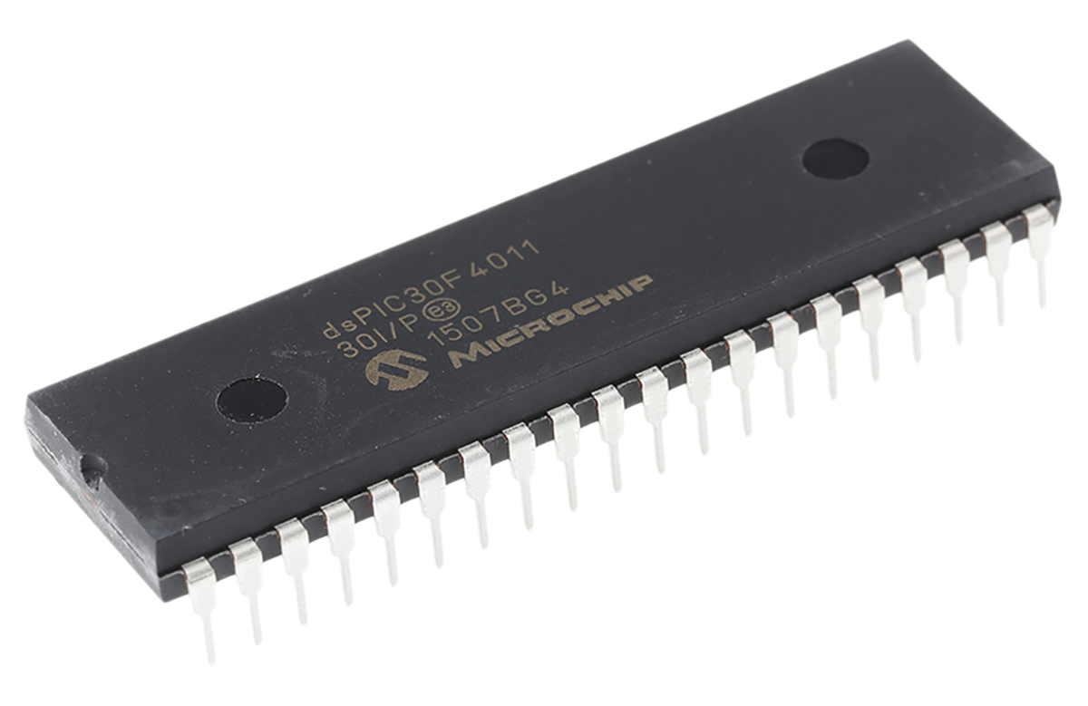 DSPIC30F4011-30I/P Microchip dsPIC30F, 16bit Digital Signal Processor 30MIPS 1.024 kB, 48 kB Flash 40-Pin PDIP
