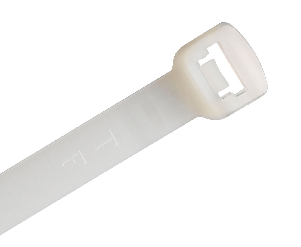 Thomas & Betts Cable Ties, 294mm x 4.6 mm, Natural Nylon, Pk-100
