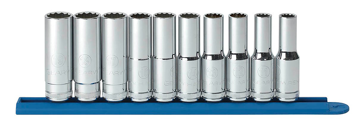 GearWrench 10-Piece Metric 1/2 in Deep Socket Set , 12 point
