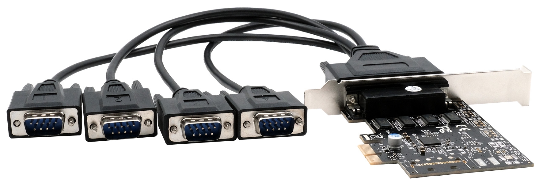 Exsys 4 Port PCIe RS232 Serial Card