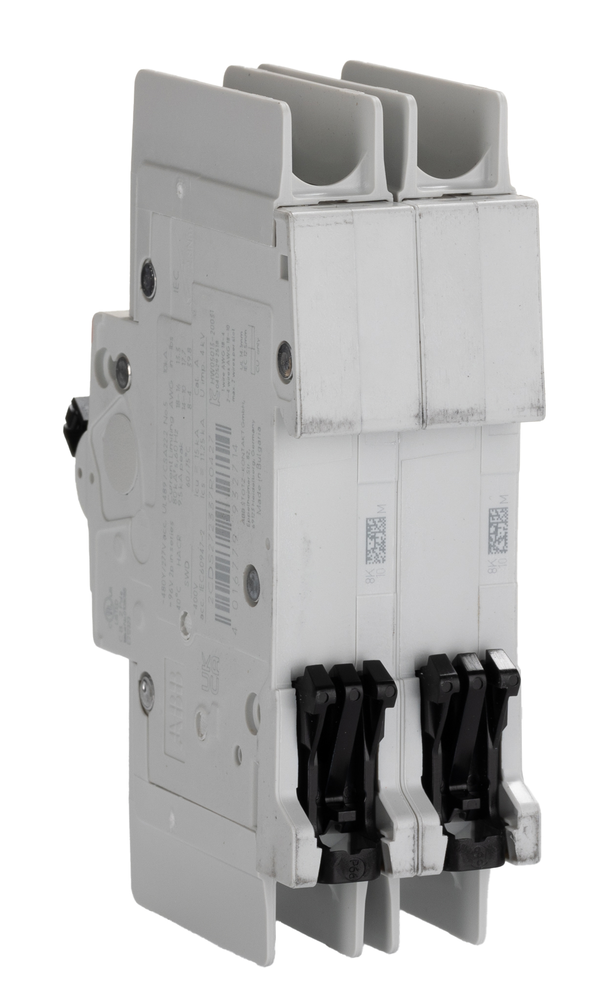 ABB System Pro M Compact S200M MCB, 1P, 6A Curve K, 253V AC, 72V DC, 25 kA Breaking Capacity