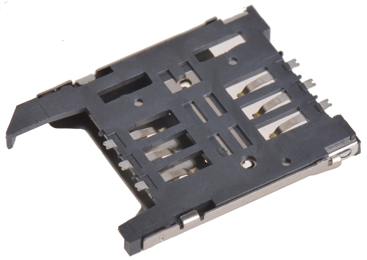 Wurth Elektronik, 693012 6 Way Right Angle Mini Memory Card Connector With Solder Termination