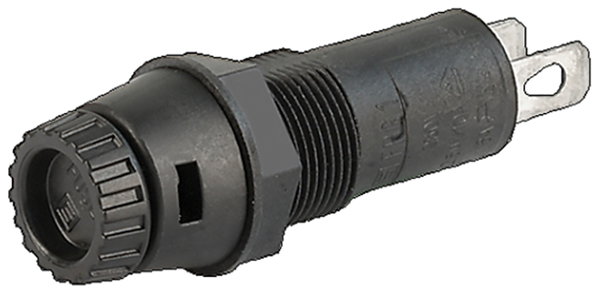 Schurter 10A Panel Mount Fuse Holder for 5 x 20mm Fuse, 1P, 400V ac