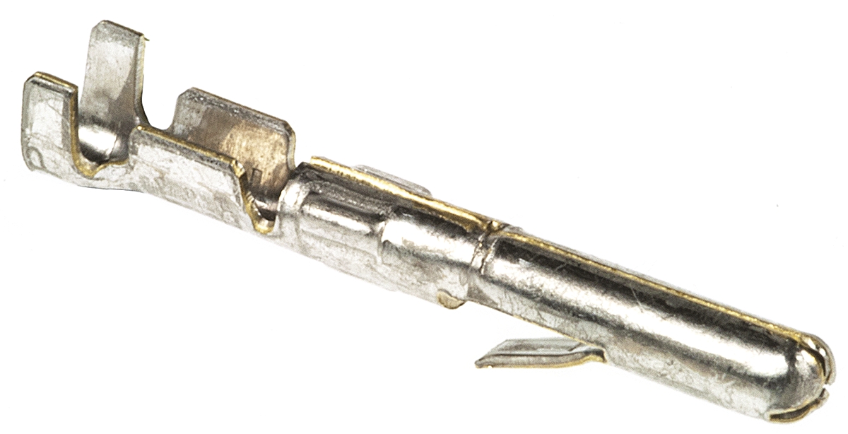 TE Connectivity Commercial MATE-N-LOK Series Male Crimp Terminal, Solder Termination, 22AWG Min, 18AWG Max