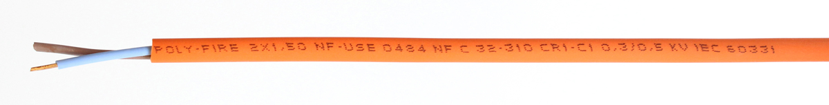RS PRO CR1/C1 1.5 mm² 2 Core Power Cable, Orange Polyolefin, 100m