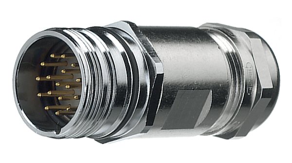 Hummel Circular Connector, 12 Contacts, Cable, M23 Connector, Plug, Male/Female, IP67, M 23 EMV Hummel Series