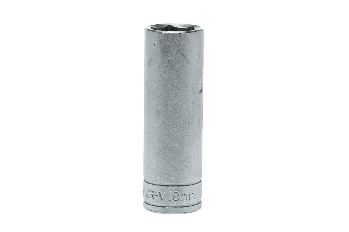Teng Tools 1/2 in Drive 18mm Deep Socket, 6 point, 79 mm Overall Length