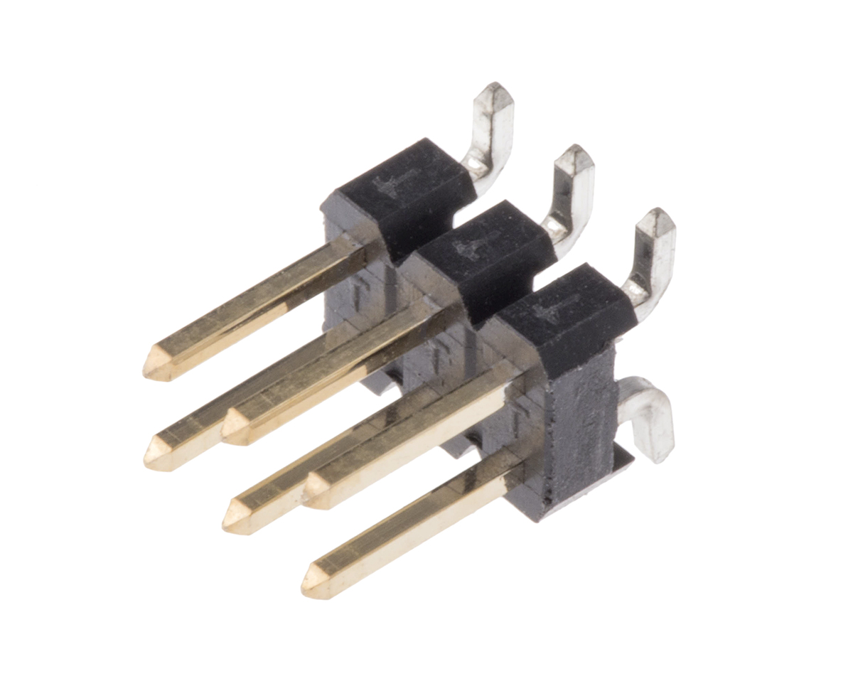 HARWIN M20 Series Straight Surface Pin Header, 6 Contact(s), 2.54 mm Pitch, 2 Row, Unshrouded
