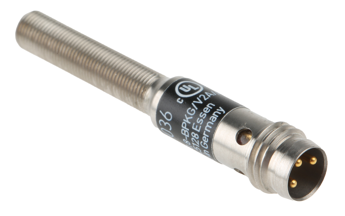 ifm electronic Inductive Threaded Barrel Proximity Sensor, M5, 0.8 mm Detection, PNP NO, 10 → 36 V dc
