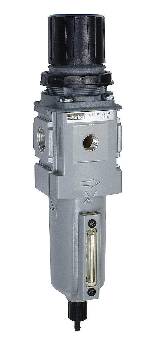 Parker P32 Metal Filter Regulator, 5μm, G 3/8, Manual, 8 bar