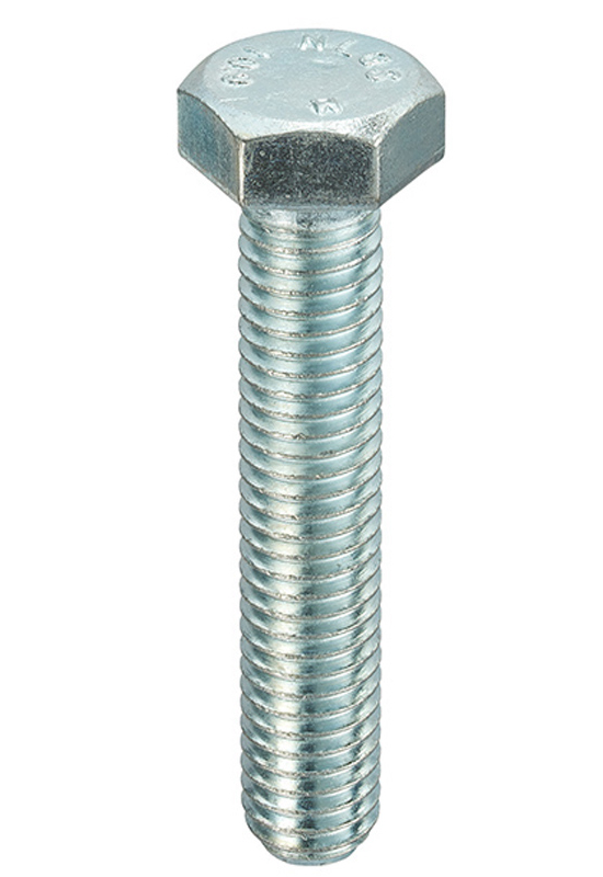 RS PRO Bright Zinc Plated Steel, Hex Setscrew, M20 x 80mm