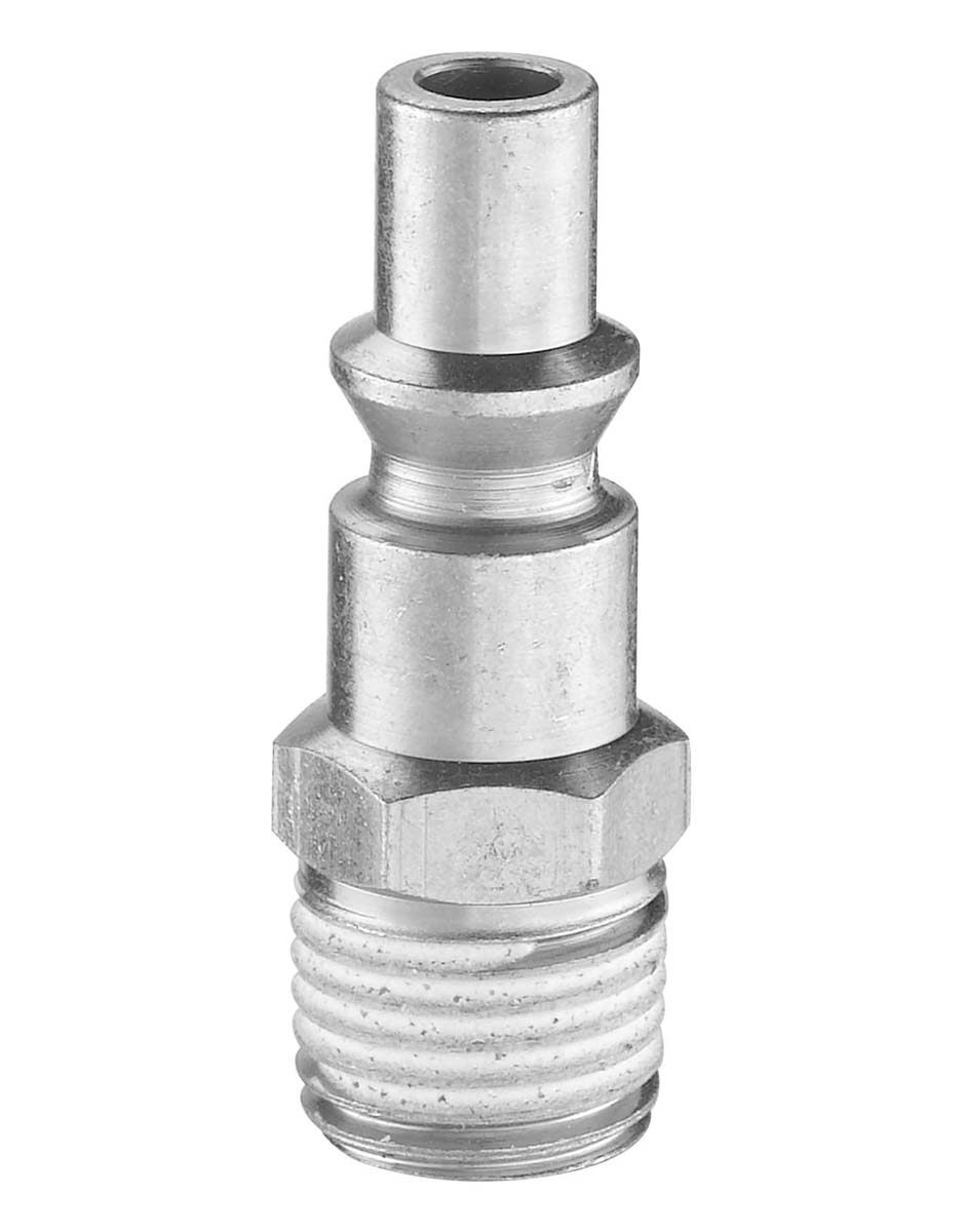 PREVOST Treated Steel Male Plug for Pneumatic Quick Connect Coupling, G 1/4 Male Threaded