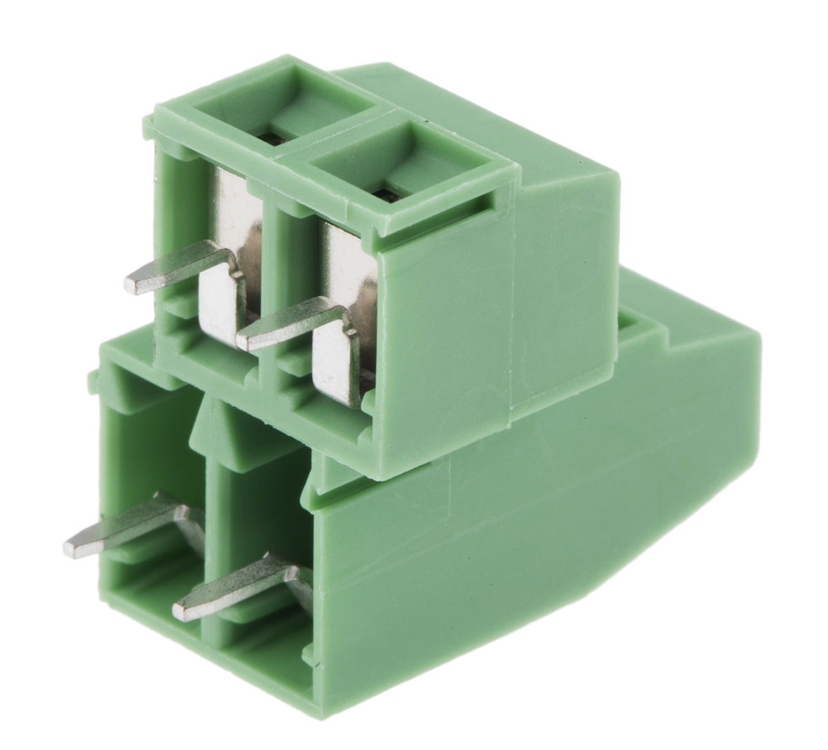 Phoenix Contact MKKDSN 1.5/2-5.08 Series PCB Terminal Block, 4-Contact, 5.08mm Pitch, Through Hole Mount, 2-Row, Screw