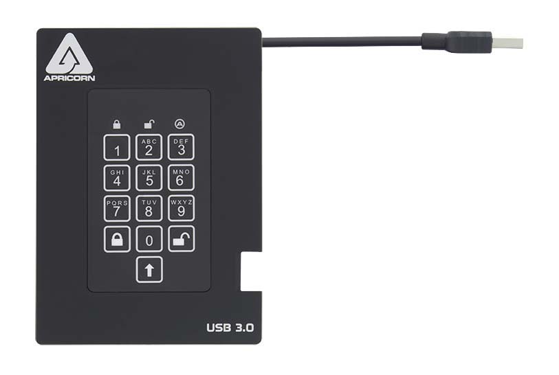 Apricorn Aegis Bio 3 Portable 1 TB External Portable Hard Drive