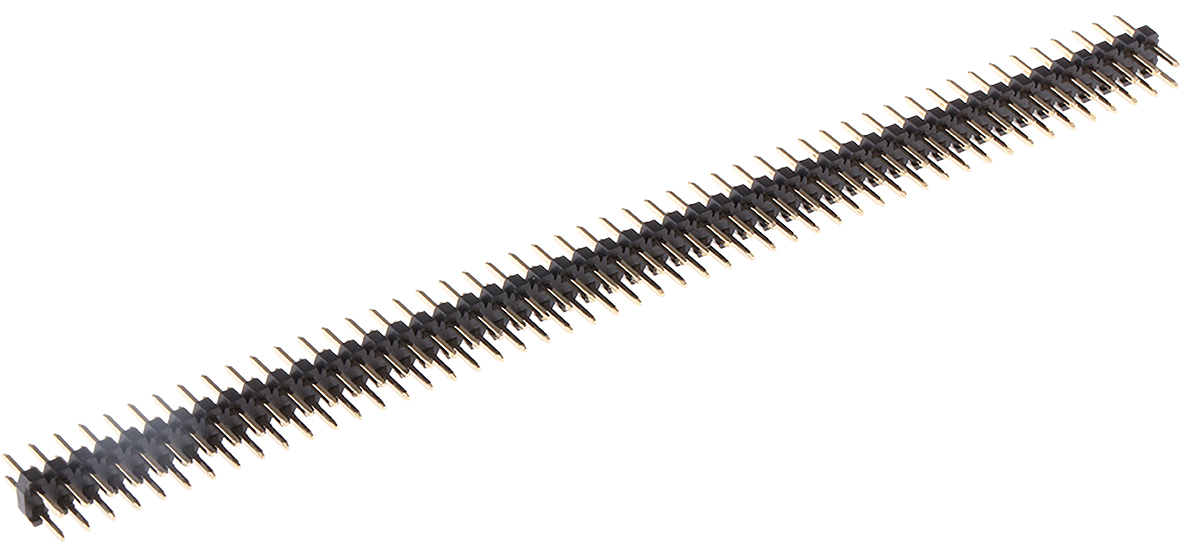 HARWIN M22 Series Straight Through Hole Pin Header, 100 Contact(s), 2 mm Pitch, 2 Row, Unshrouded