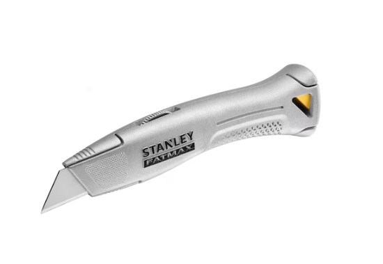 Stanley Safety Knife with Retractable Blade, Retractable, 165mm Blade Length
