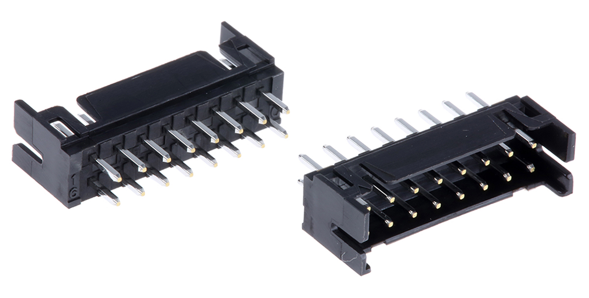 Hirose DF11 Series Straight Through Hole PCB Header, 16 Contact(s), 2 mm Pitch, 2 Row, Shrouded