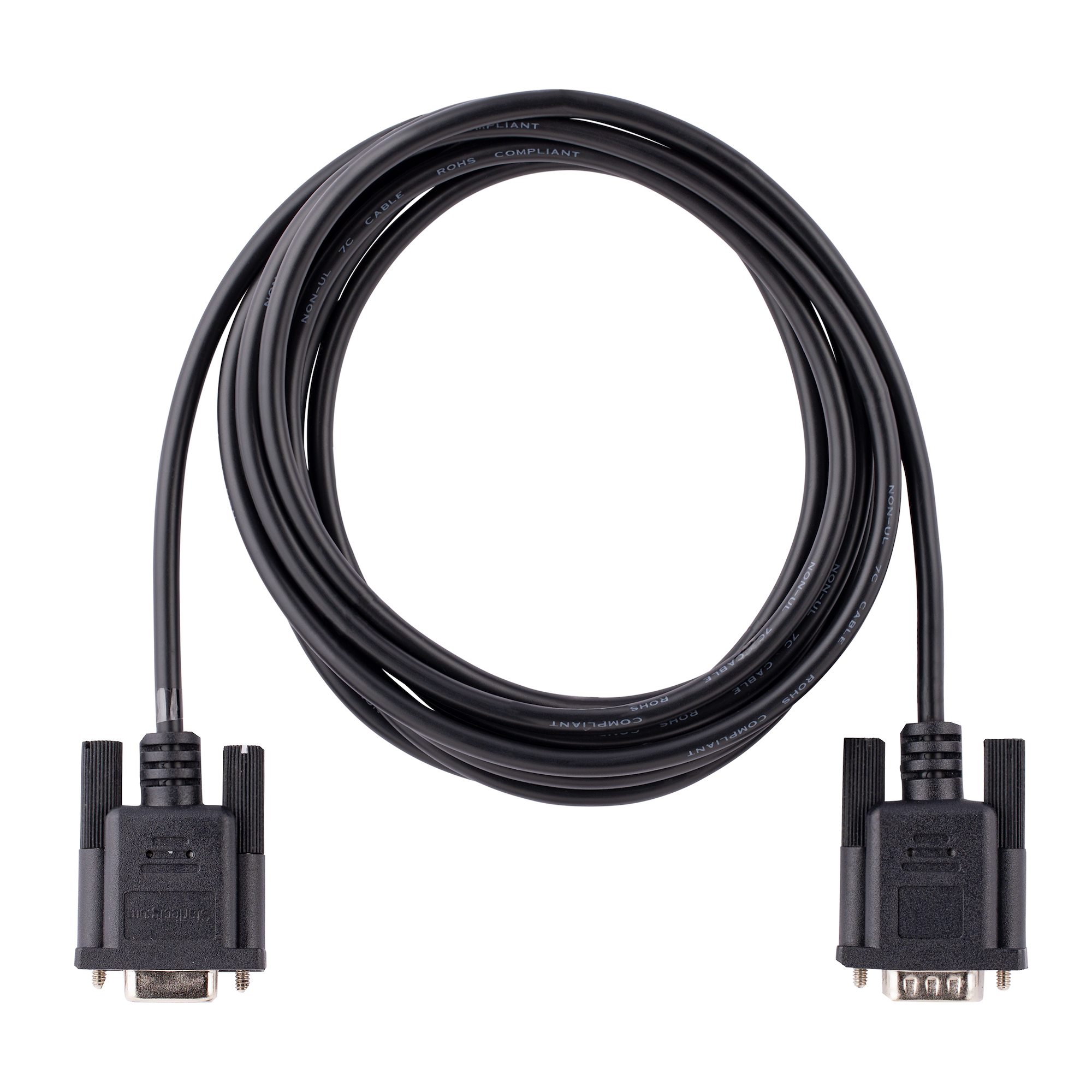 StarTech.com Female 9 Pin D-sub to Male 9 Pin D-sub Serial Cable, 3m PVC